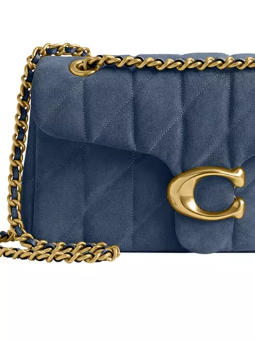 COACH Quilted Tabby Medium Suede Shoulder Bag 26